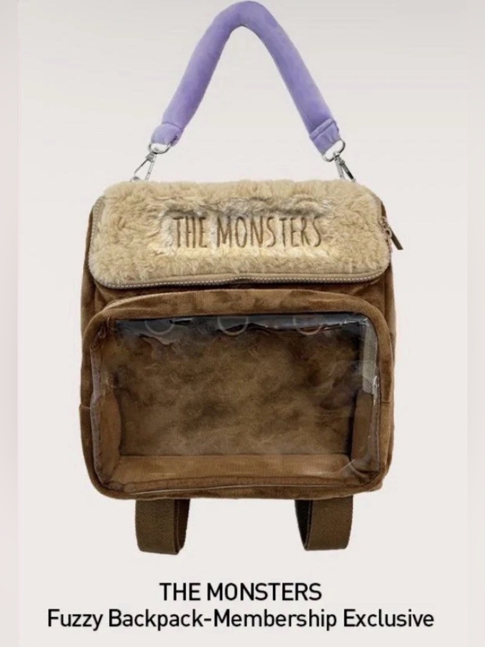 Authentic MEMBERSHIP EXCLUSIVE The Monsters Fuzzy Backpack SEALED